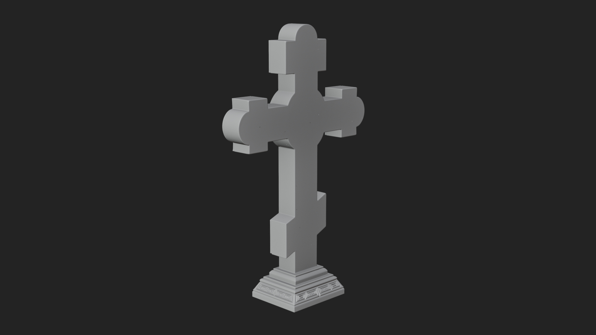 Carved Relief Wall Cross Design 463 3D Print Model 3D Model