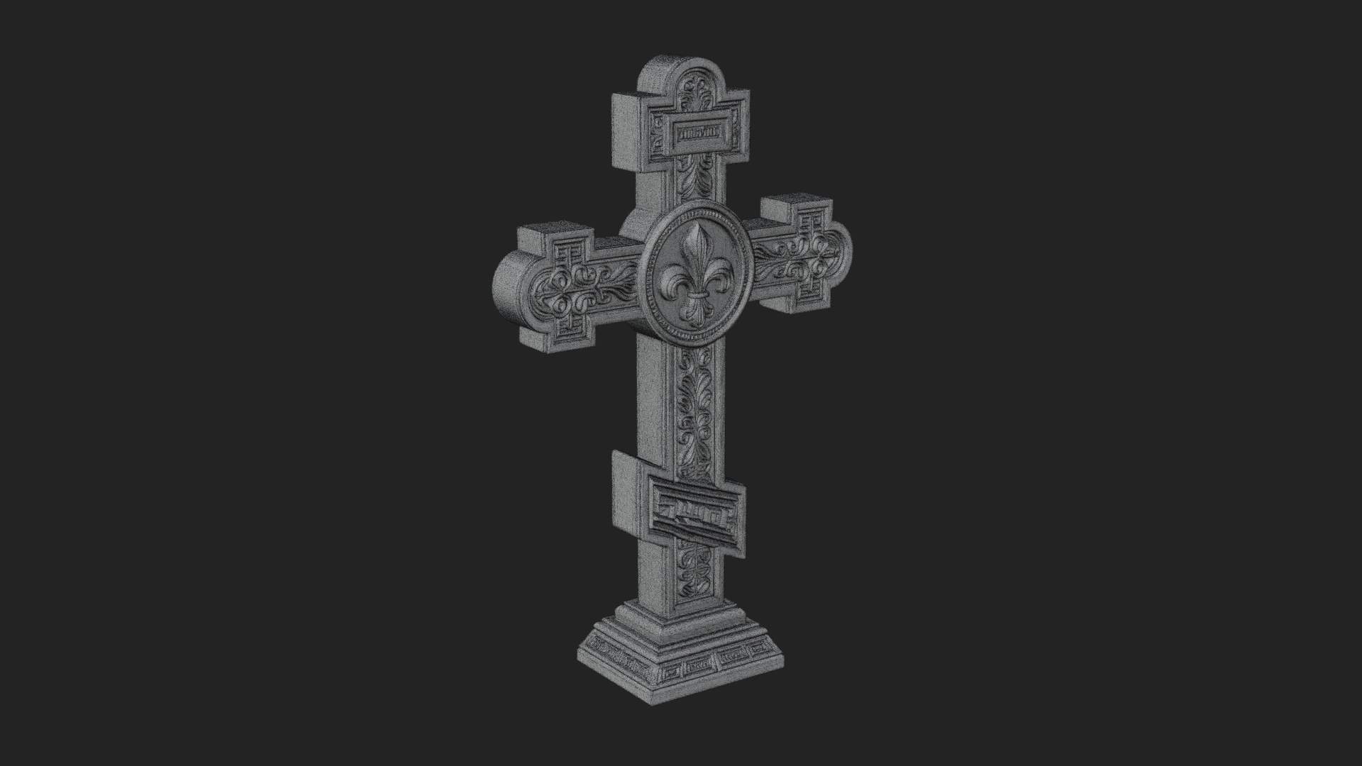 Carved Relief Wall Cross Design 463 3D Print Model 3D Model
