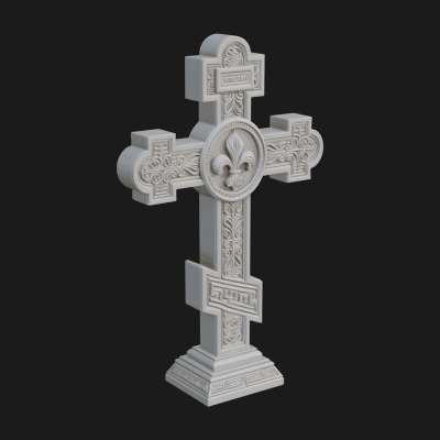 Carved Relief Wall Cross Design 463 3D Print Model