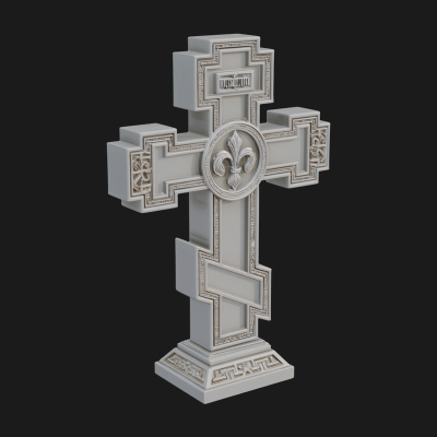 Carved Relief Wall Cross Design 464 3D Print Model