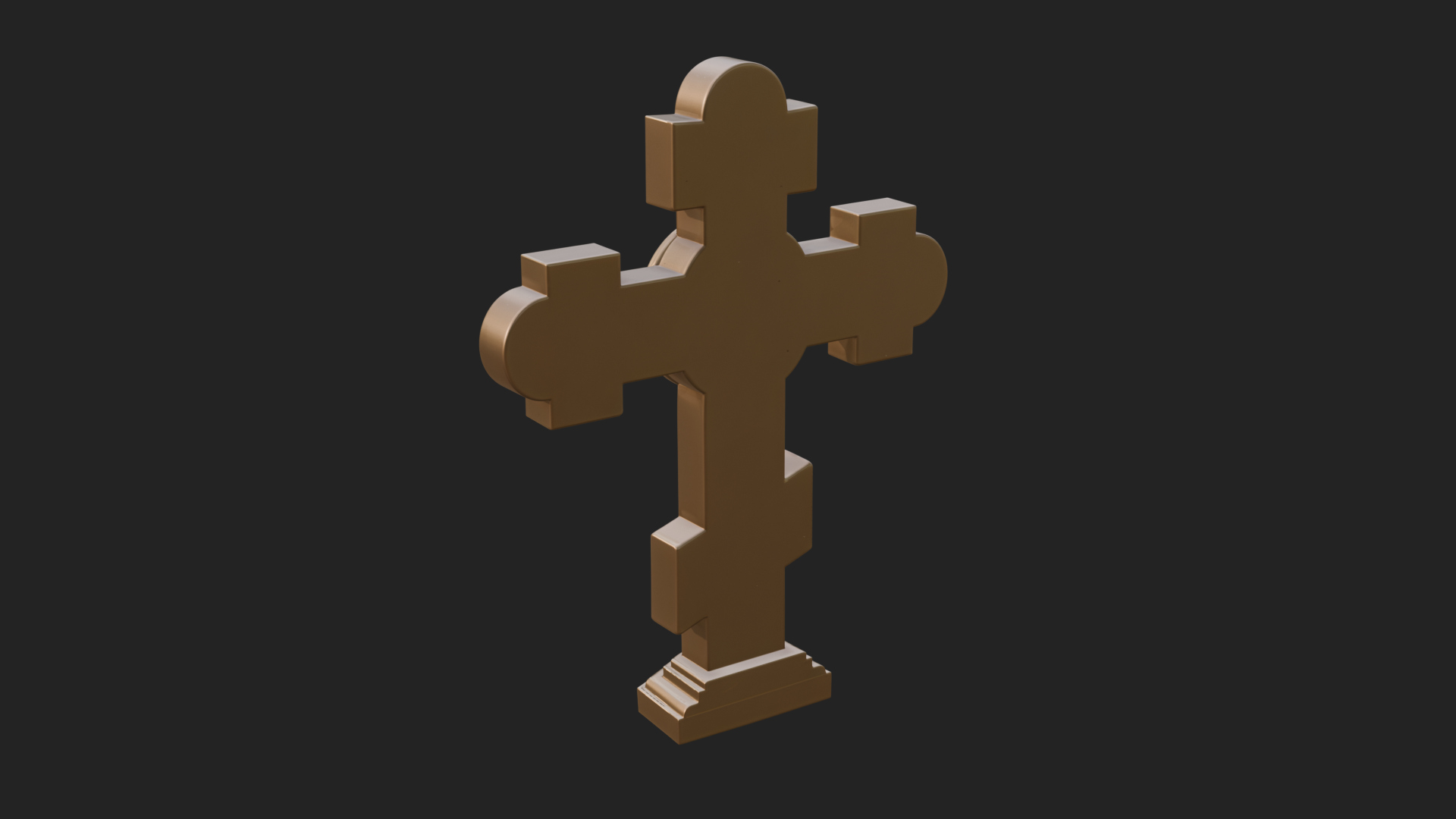 Carved Relief Wall Cross Design 465 3D Print Model 3D Model