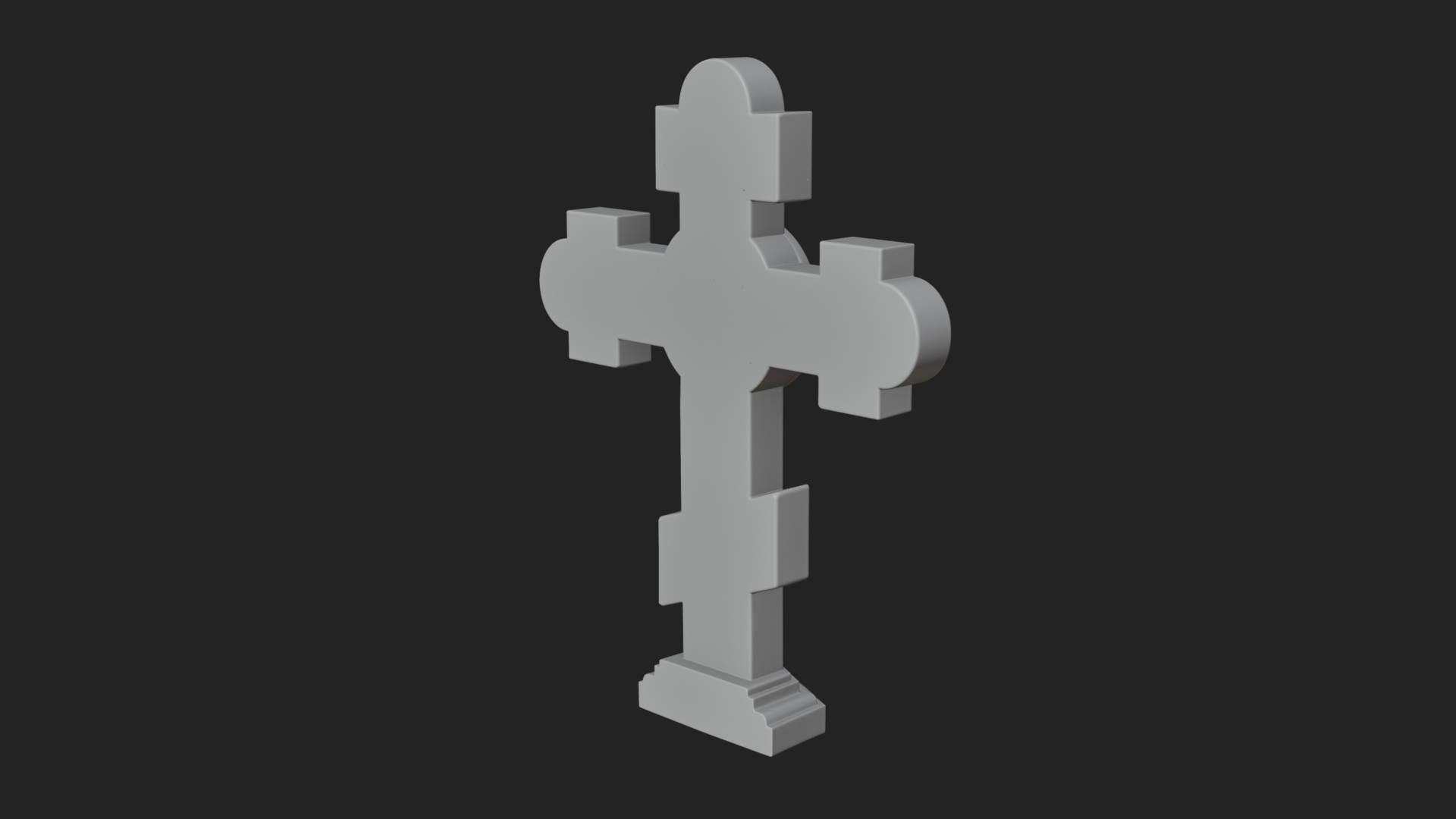 Carved Relief Wall Cross Design 465 3D Print Model 3D Model