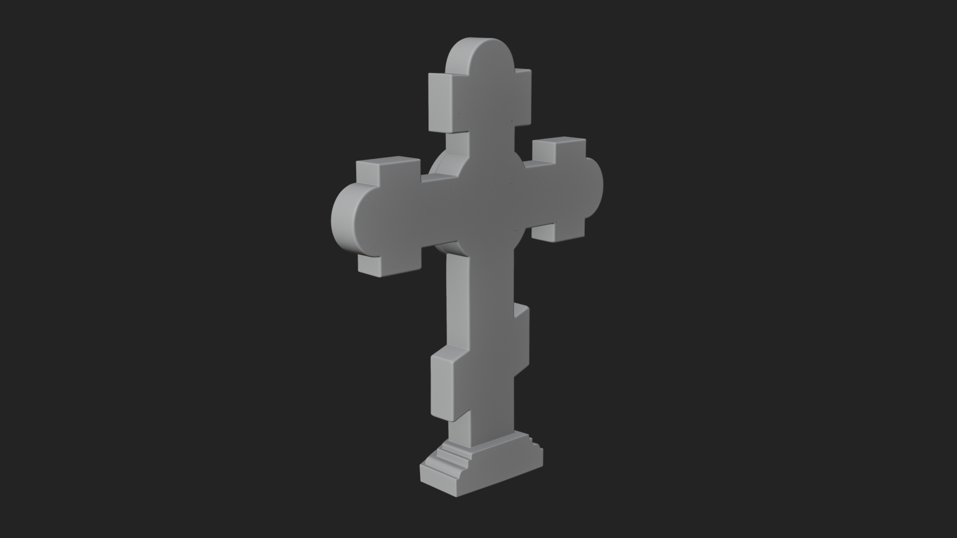 Carved Relief Wall Cross Design 465 3D Print Model 3D Model
