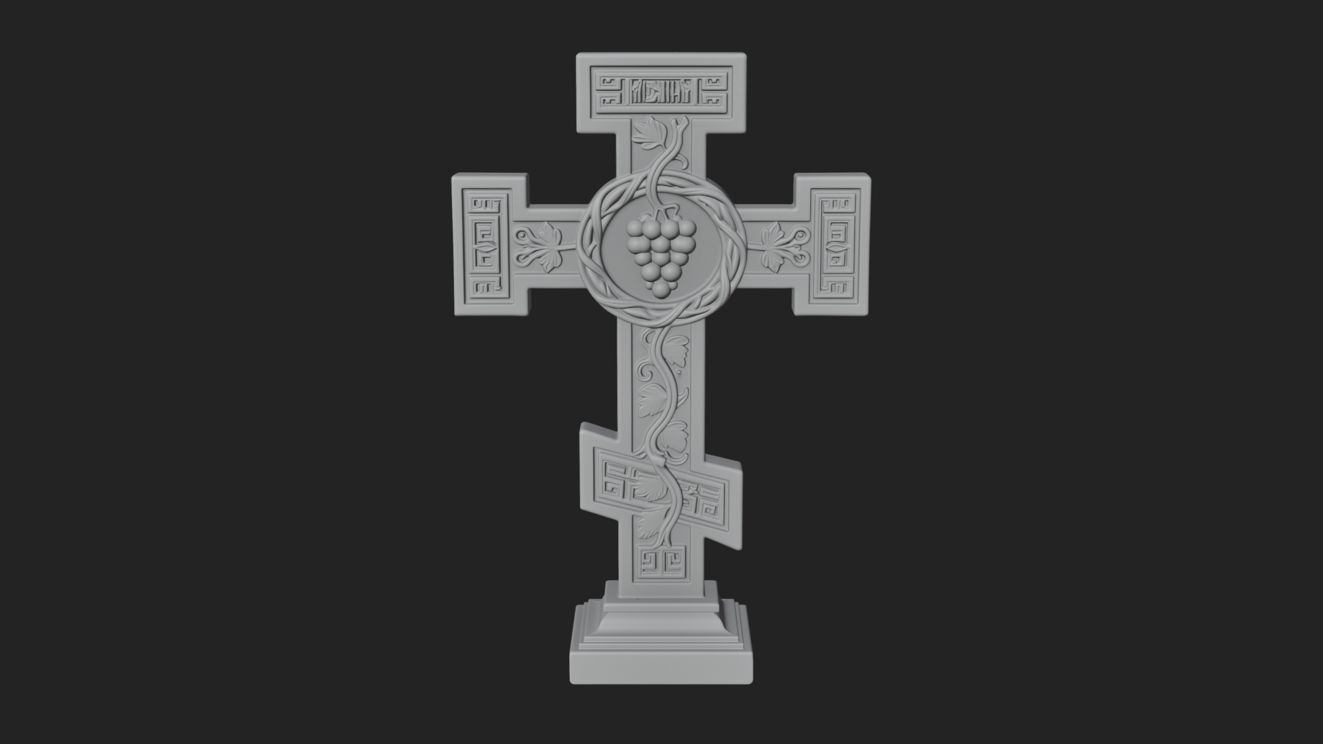 Carved Relief Wall Cross Design 467 3D Print Model 3D Model