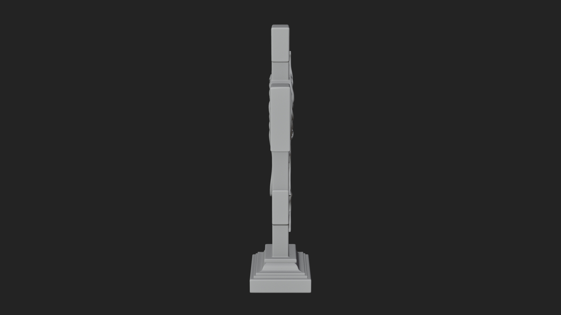 Carved Relief Wall Cross Design 467 3D Print Model 3D Model
