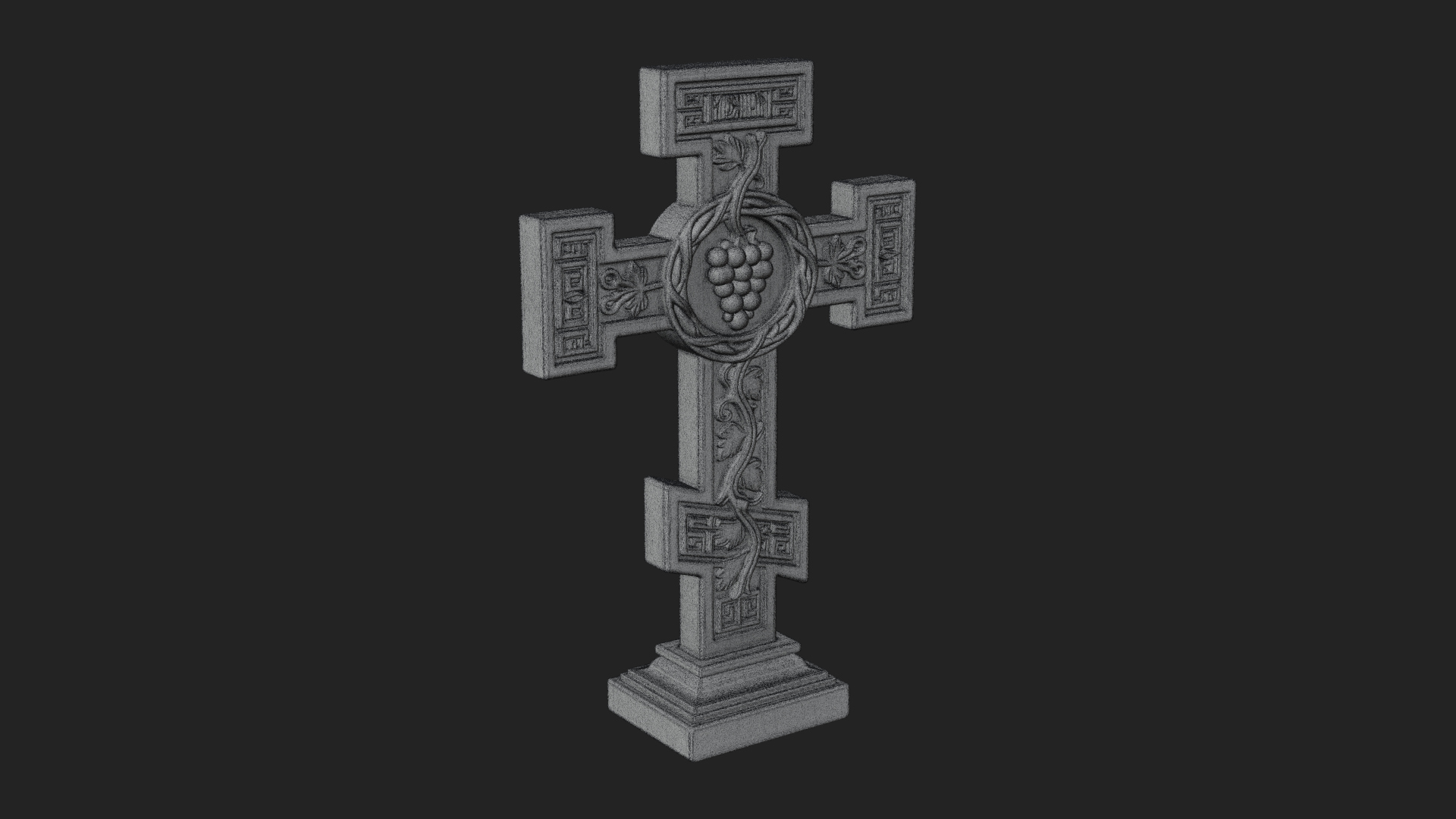 Carved Relief Wall Cross Design 467 3D Print Model 3D Model