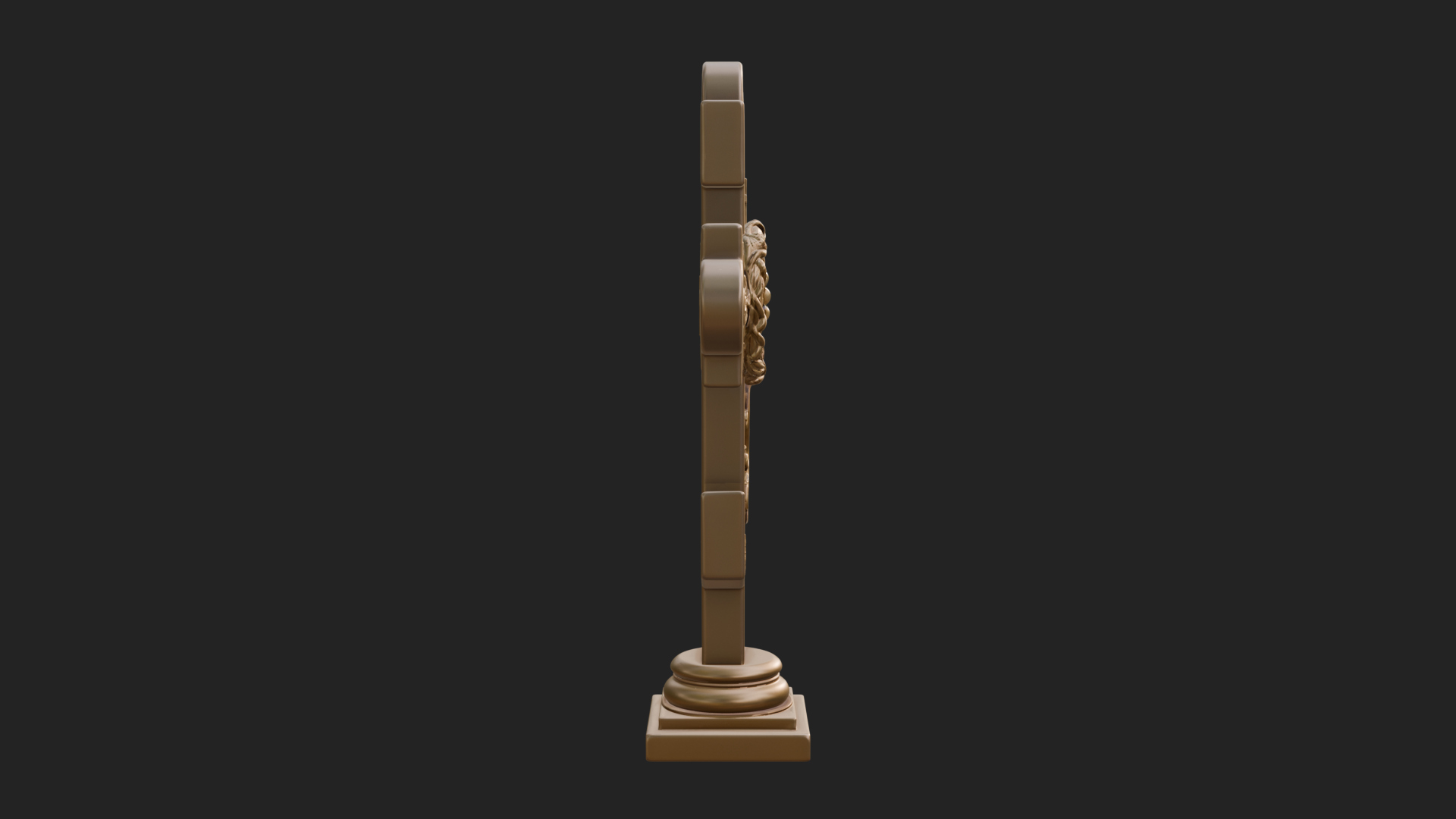 Carved Relief Wall Cross Design 468 3D Print Model 3D Model