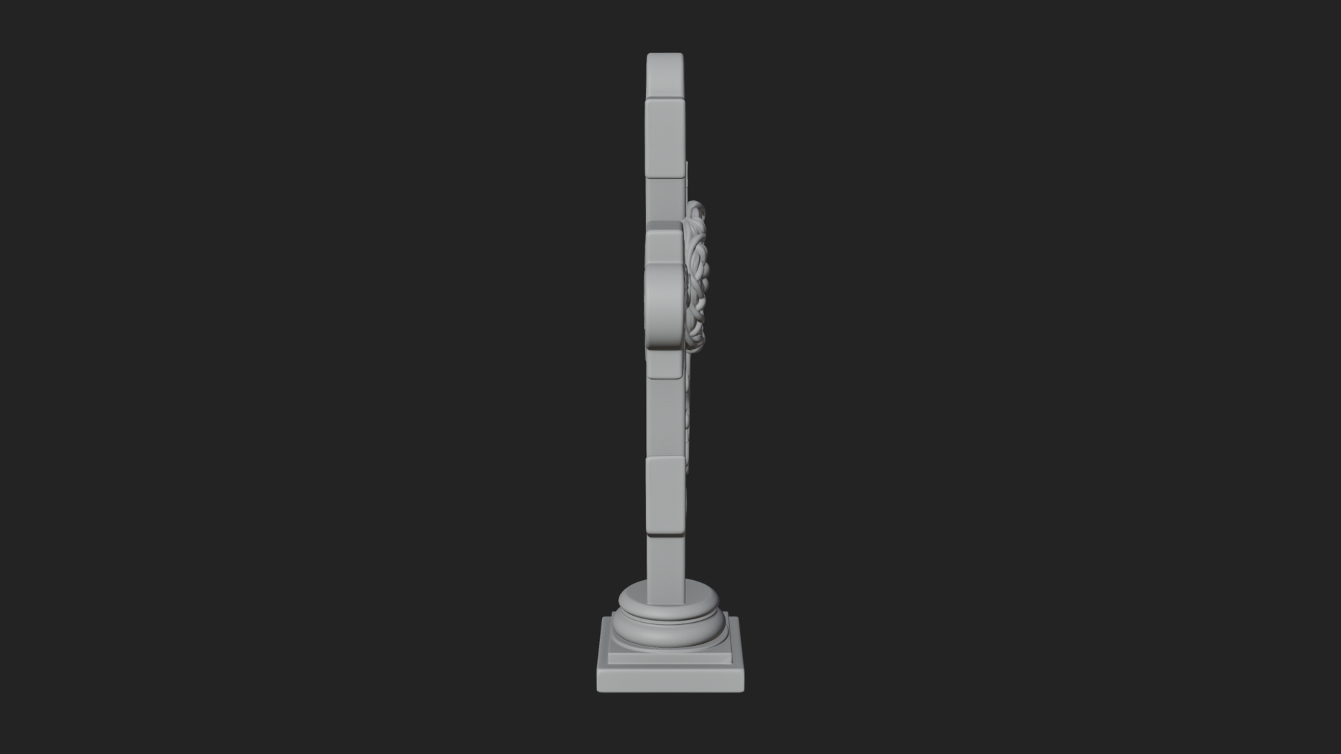 Carved Relief Wall Cross Design 468 3D Print Model 3D Model