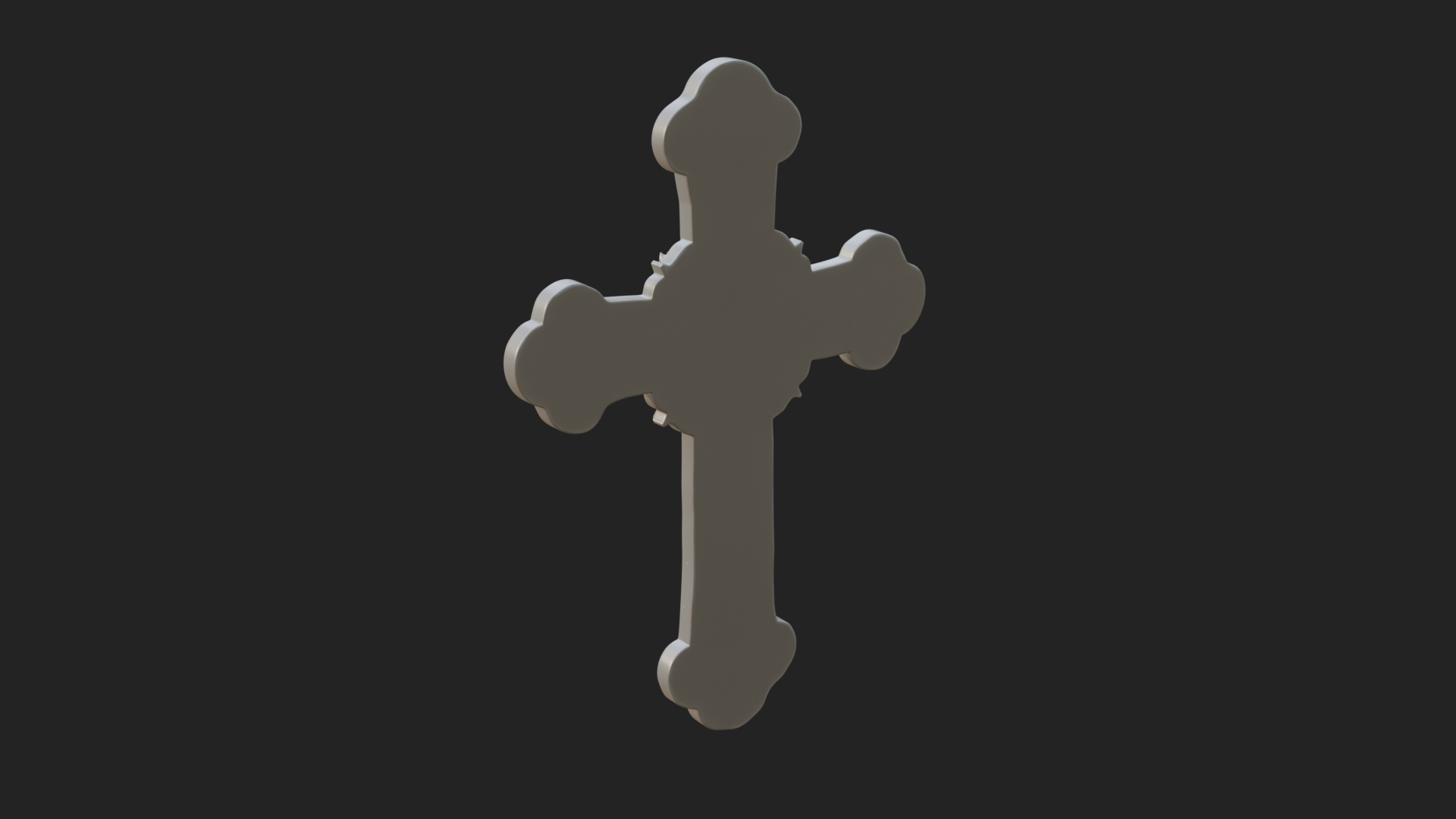 Carved Relief Wall Cross Design 47 3D Print Model 3D Model