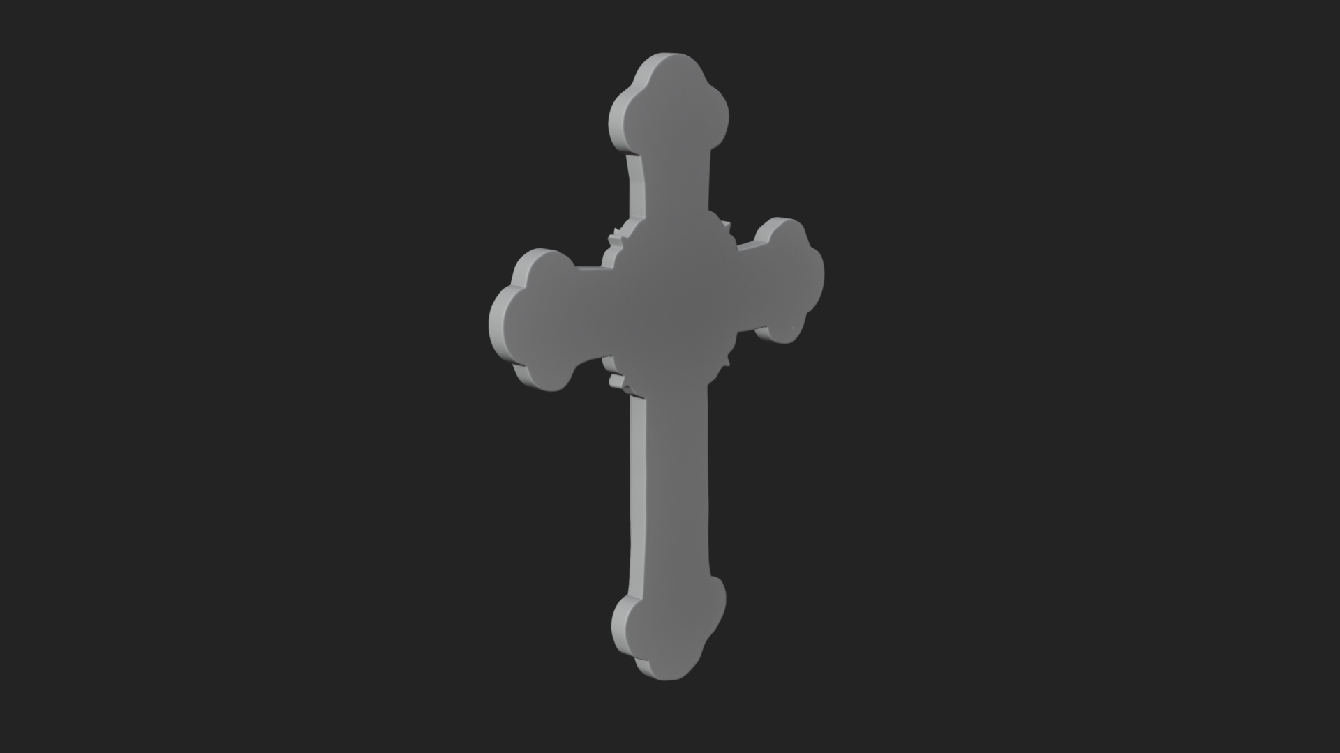 Carved Relief Wall Cross Design 47 3D Print Model 3D Model