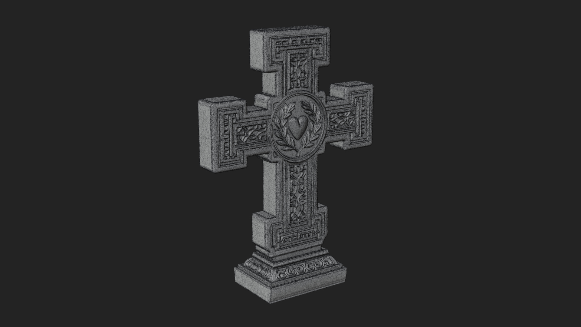 Carved Relief Wall Cross Design 471 3D Print Model 3D Model