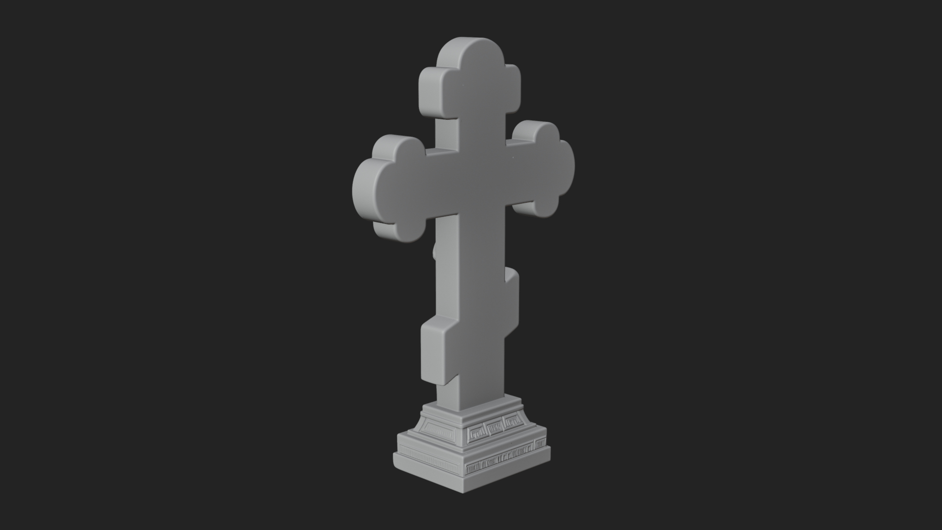 Carved Relief Wall Cross Design 472 3D Print Model 3D Model