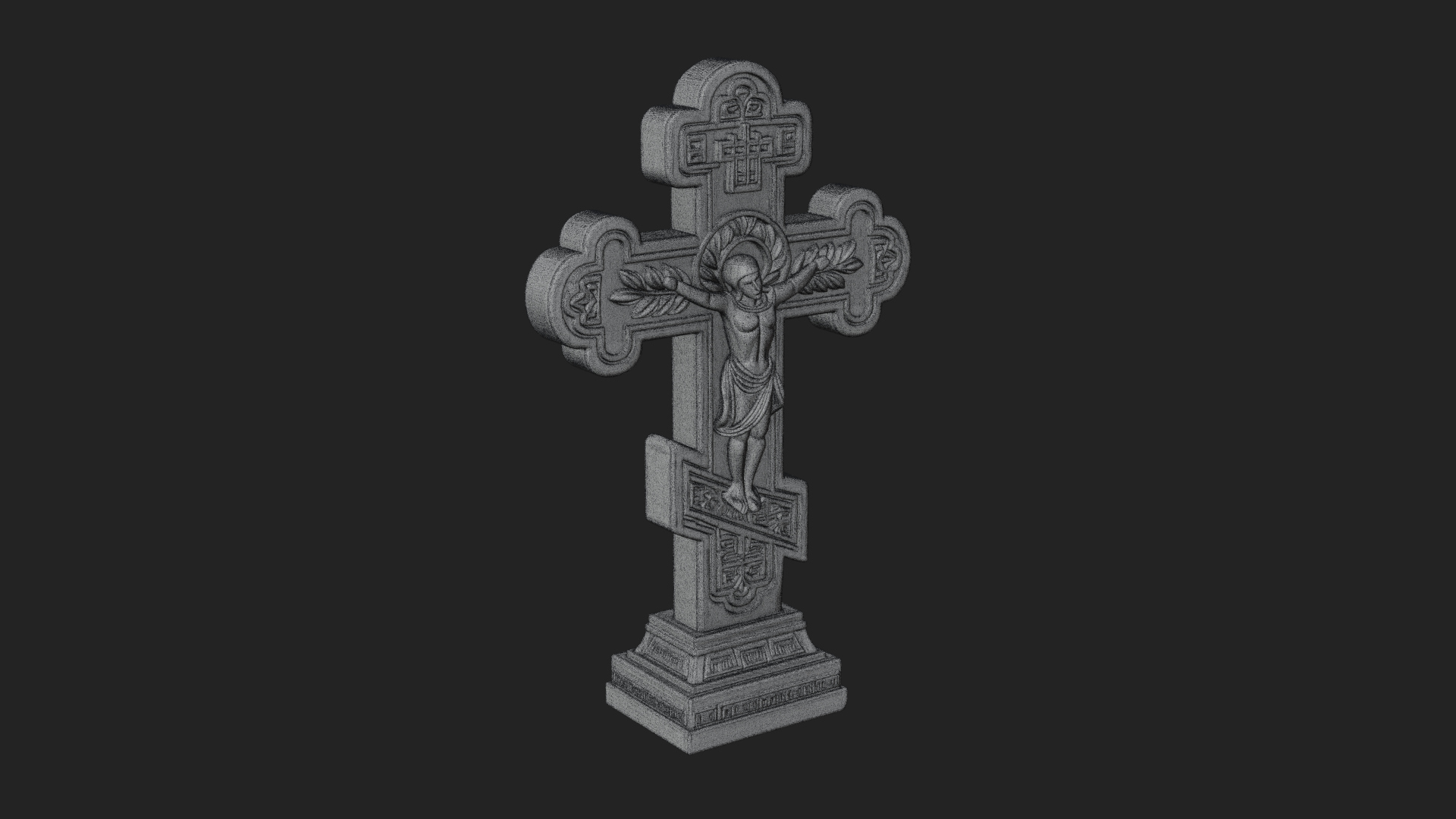 Carved Relief Wall Cross Design 472 3D Print Model 3D Model