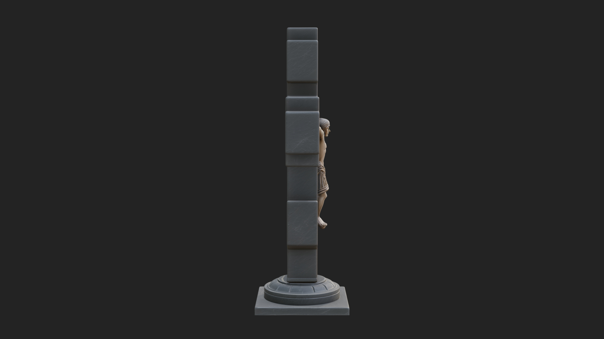 Carved Relief Wall Cross Design 475 3D Print Model 3D Model