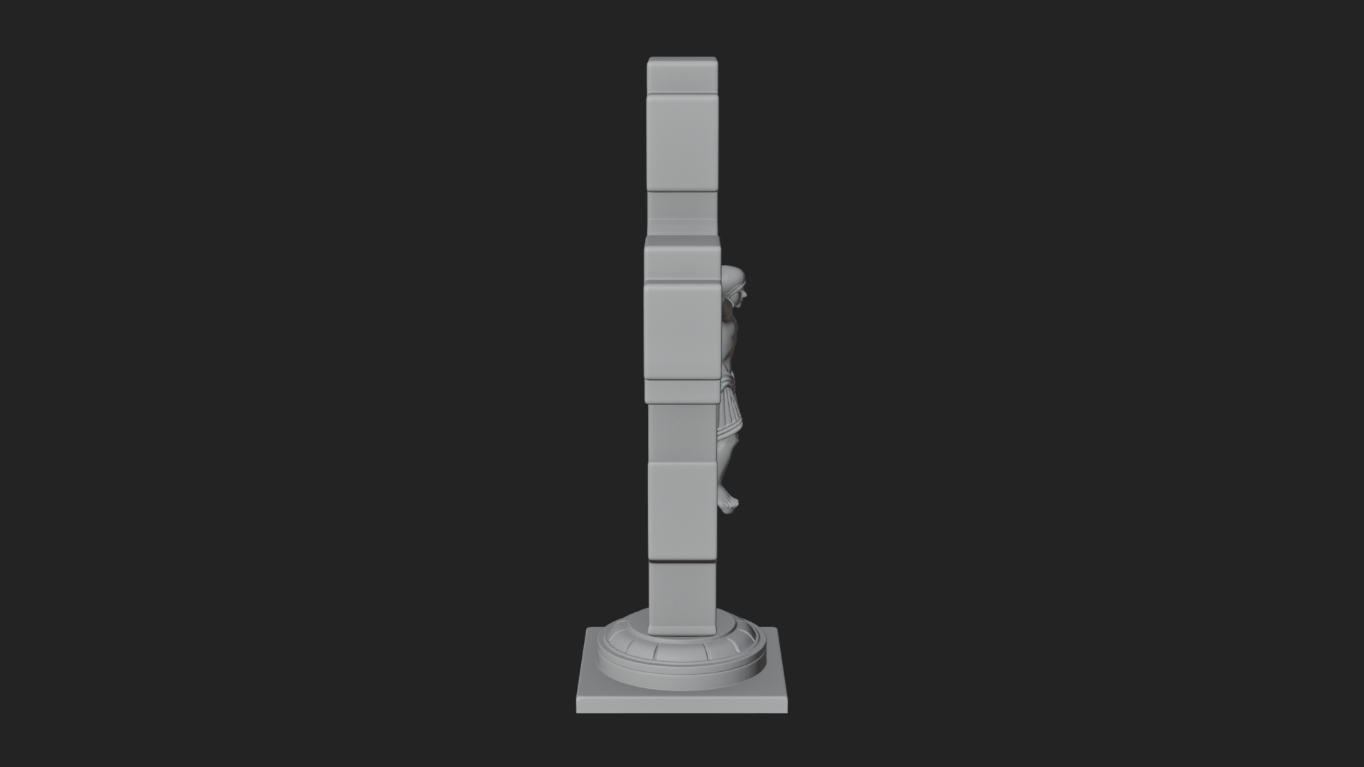 Carved Relief Wall Cross Design 475 3D Print Model 3D Model