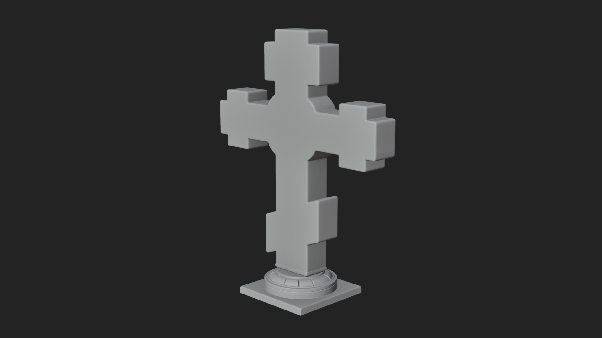 Carved Relief Wall Cross Design 475 3D Print Model 3D Model