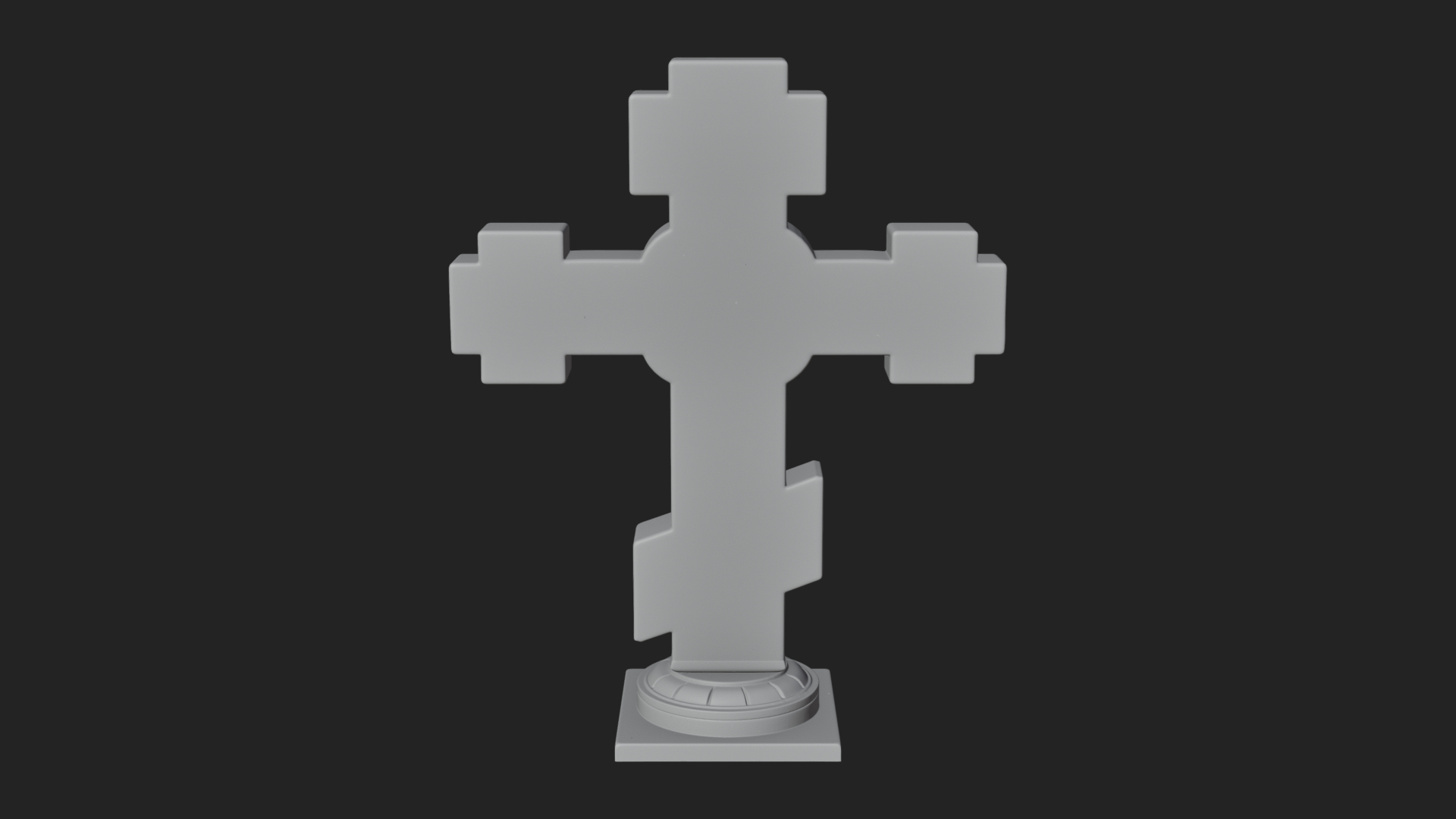 Carved Relief Wall Cross Design 475 3D Print Model 3D Model