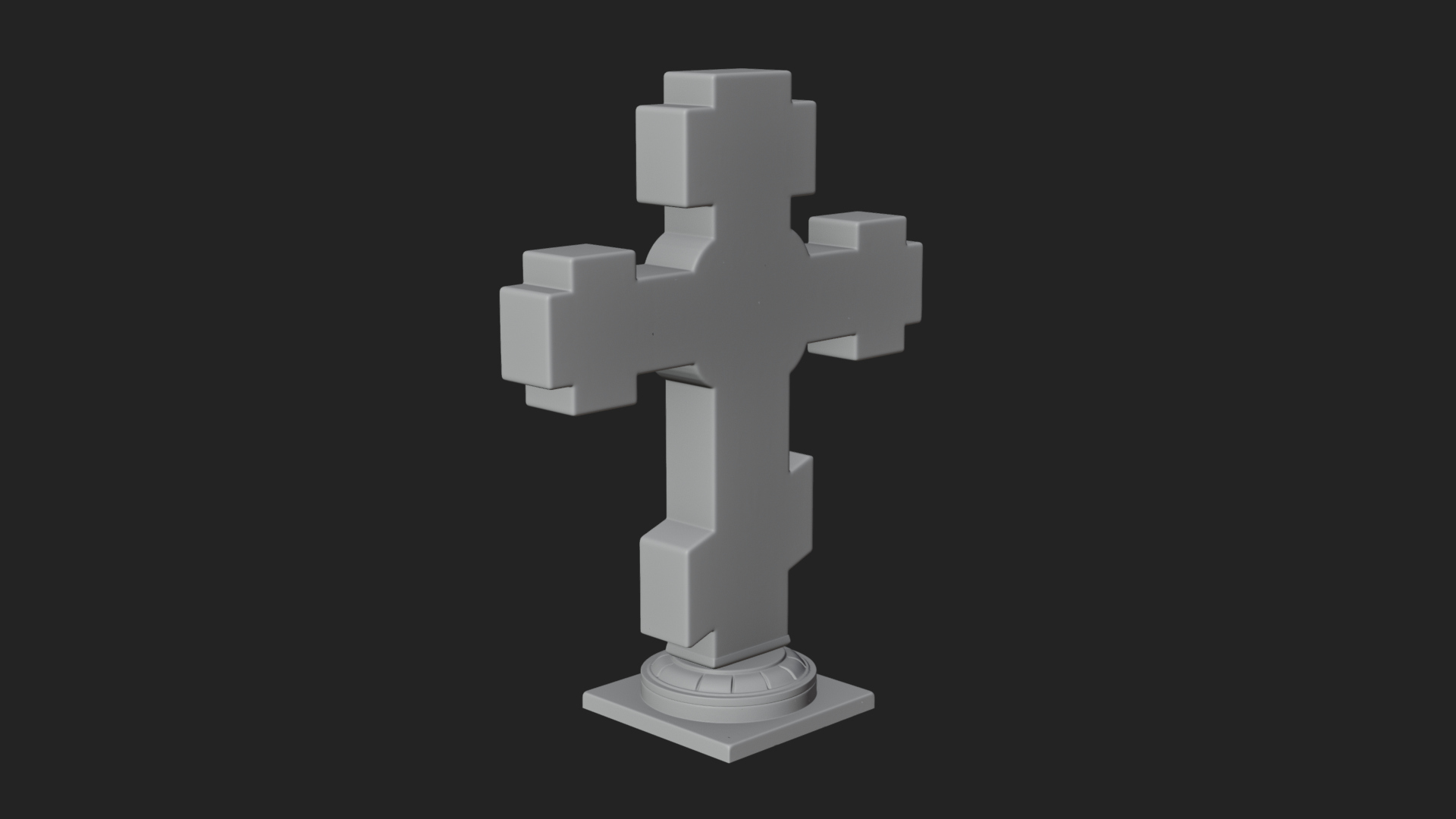 Carved Relief Wall Cross Design 475 3D Print Model 3D Model