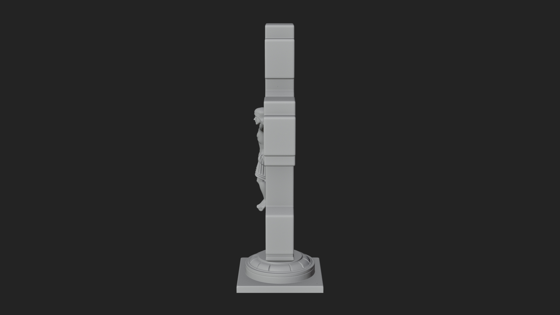 Carved Relief Wall Cross Design 475 3D Print Model 3D Model