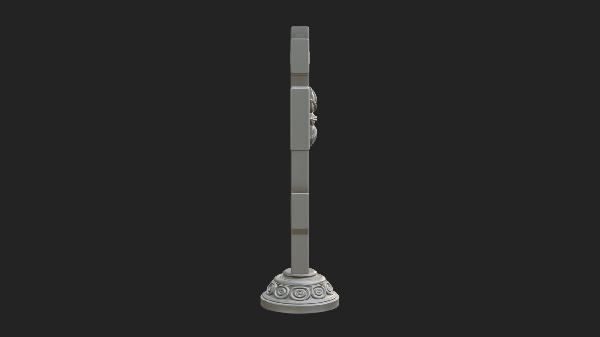 Carved Relief Wall Cross Design 477 3D Print Model 3D Model