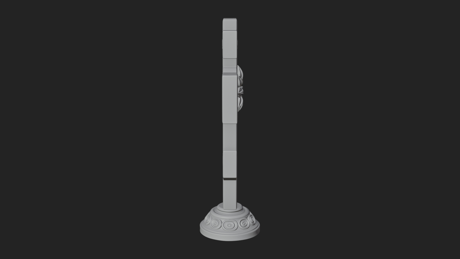 Carved Relief Wall Cross Design 477 3D Print Model 3D Model