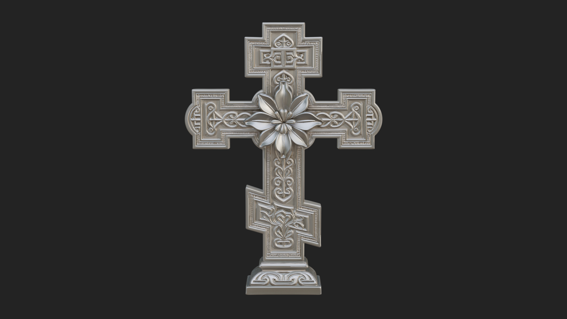 Carved Relief Wall Cross Design 478 3D Print Model 3D Model