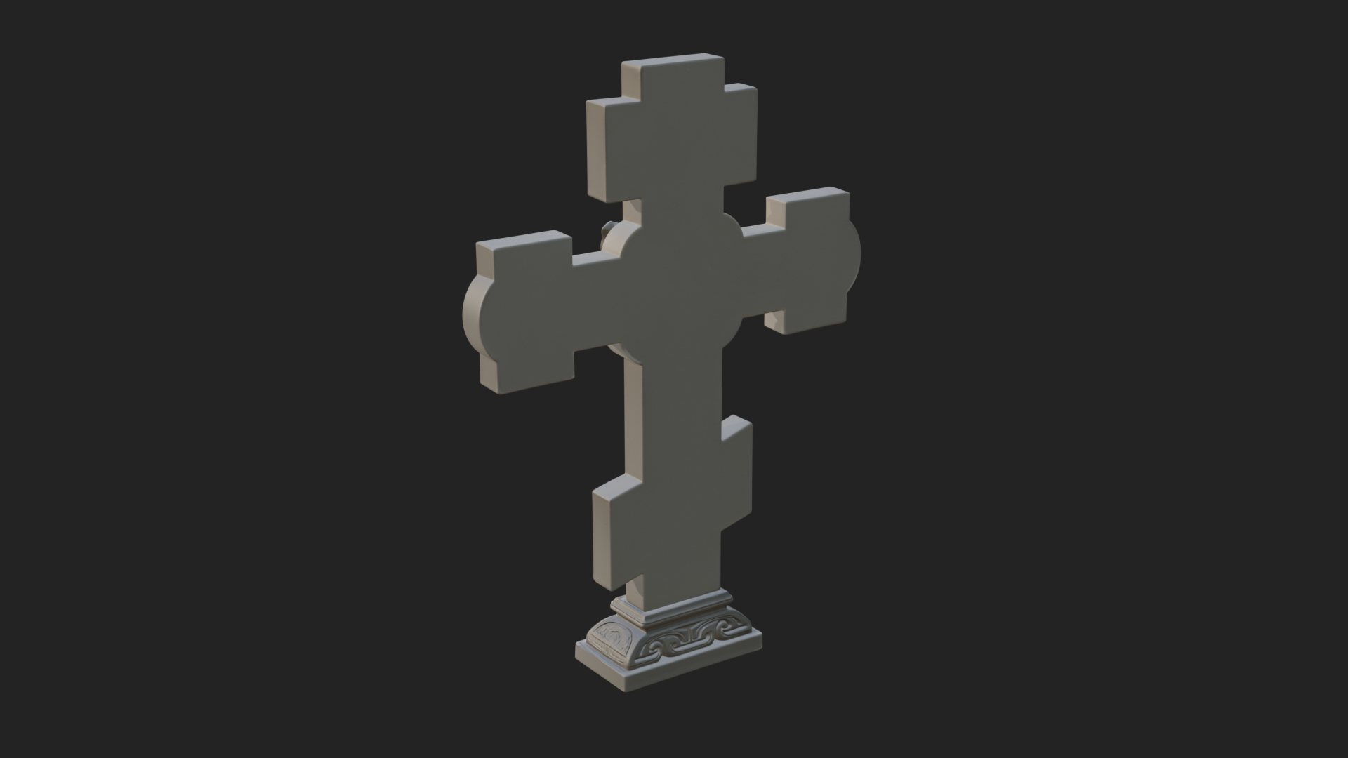 Carved Relief Wall Cross Design 478 3D Print Model 3D Model