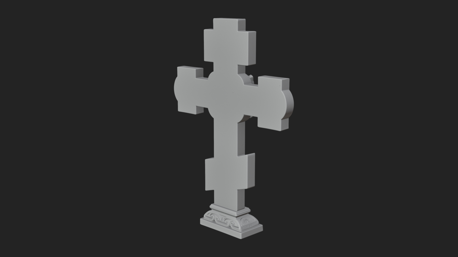 Carved Relief Wall Cross Design 478 3D Print Model 3D Model