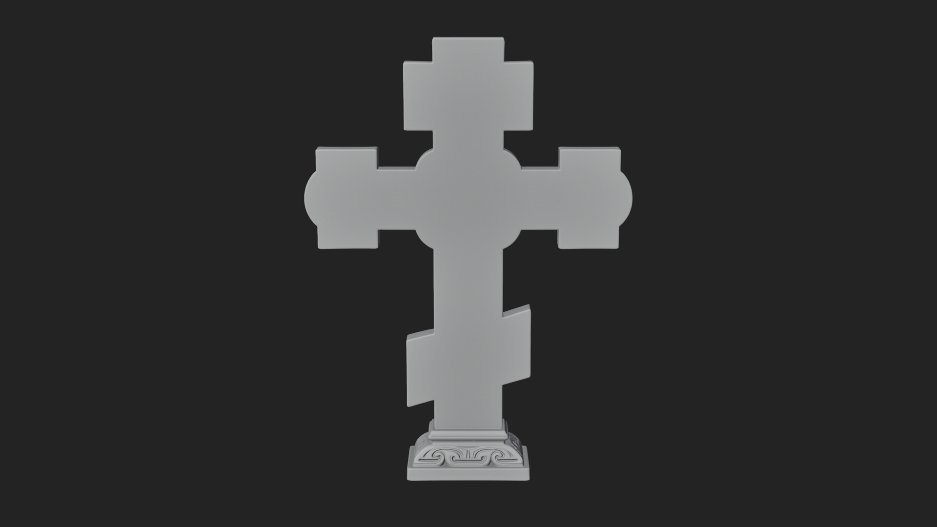 Carved Relief Wall Cross Design 478 3D Print Model 3D Model