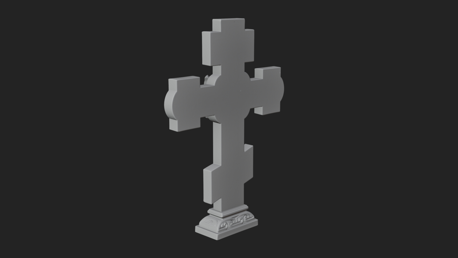 Carved Relief Wall Cross Design 478 3D Print Model 3D Model