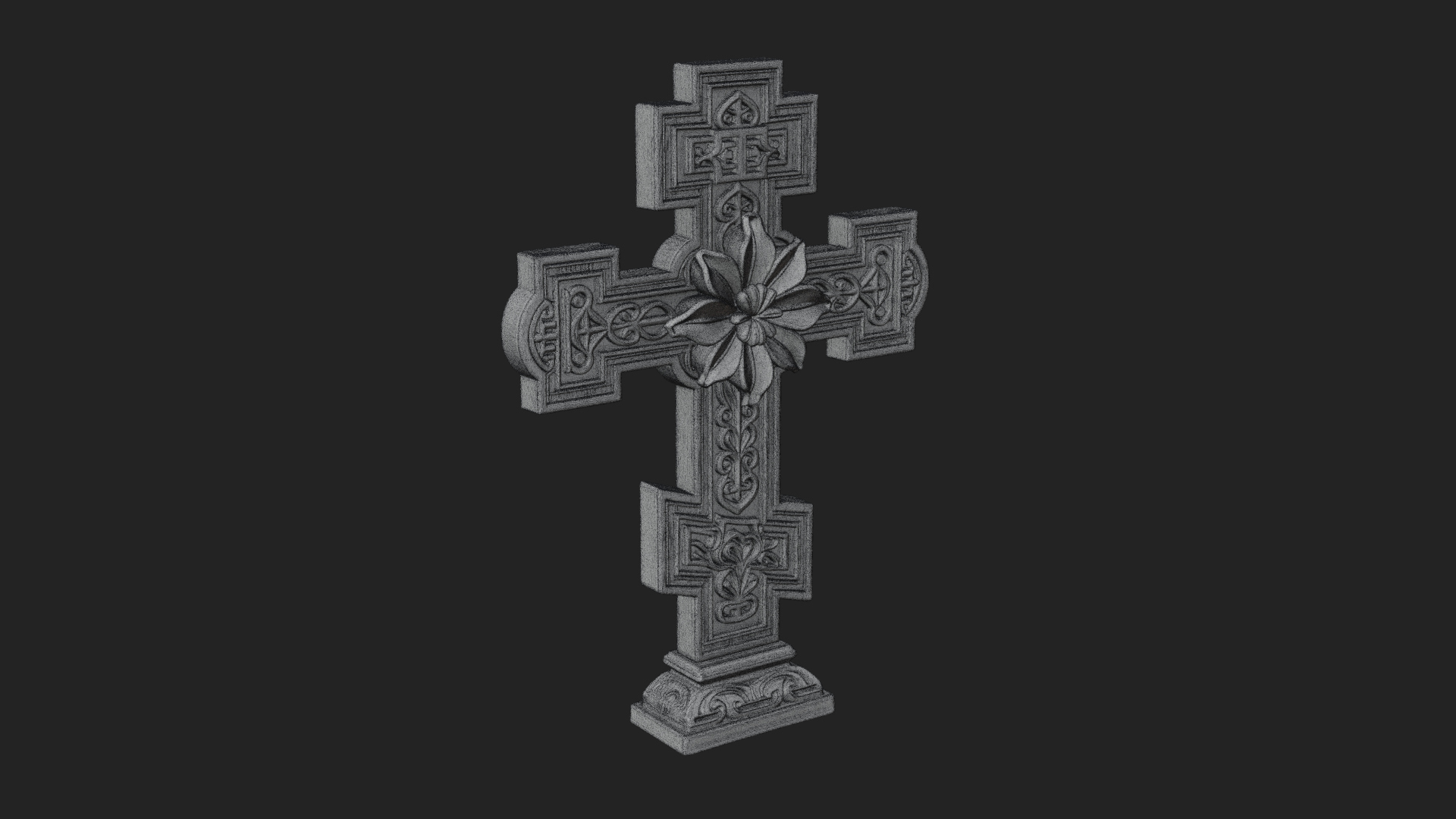 Carved Relief Wall Cross Design 478 3D Print Model 3D Model