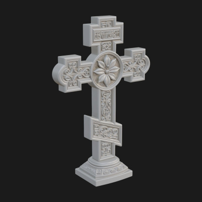 Carved Relief Wall Cross Design 479 3D Print Model