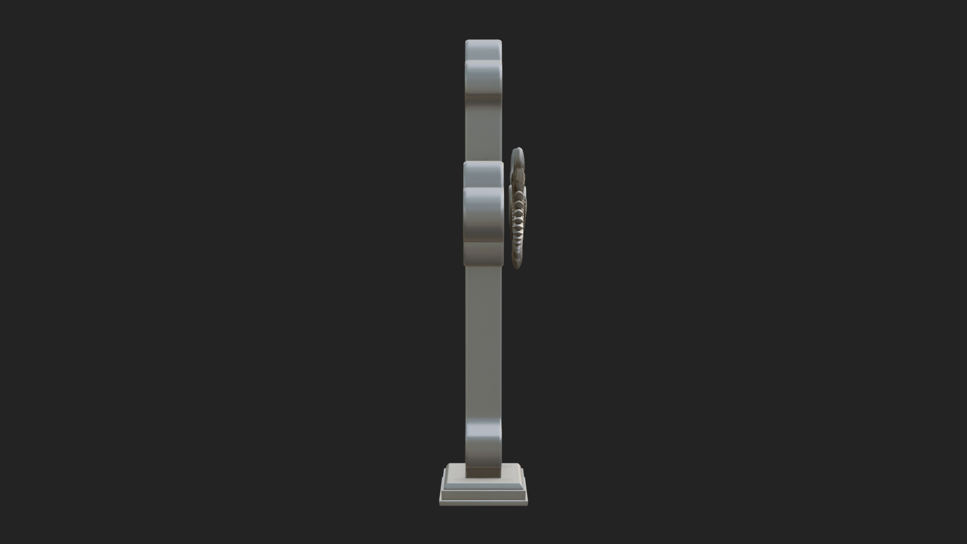 Carved Relief Wall Cross Design 481 3D Print Model 3D Model