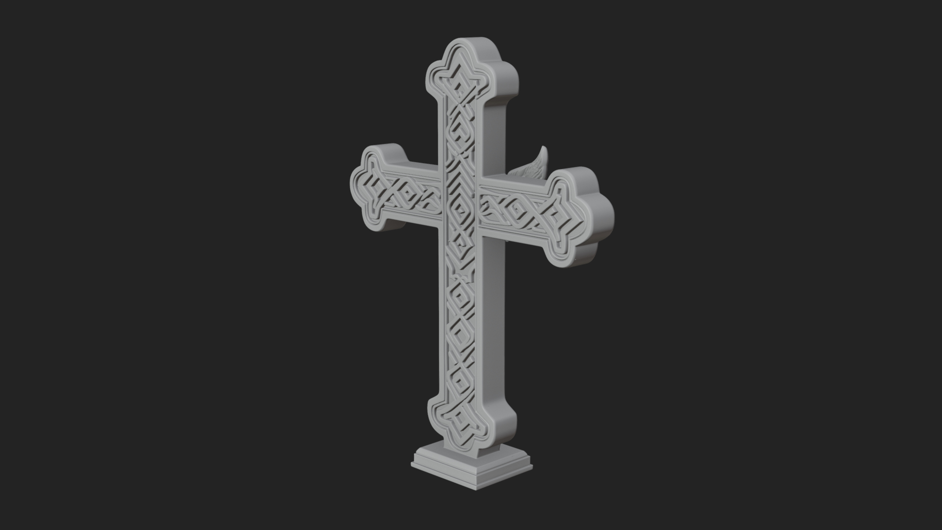 Carved Relief Wall Cross Design 481 3D Print Model 3D Model