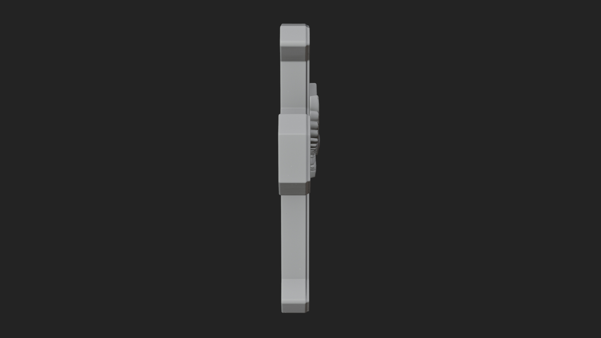Carved Relief Wall Cross Design 482 3D Print Model 3D Model
