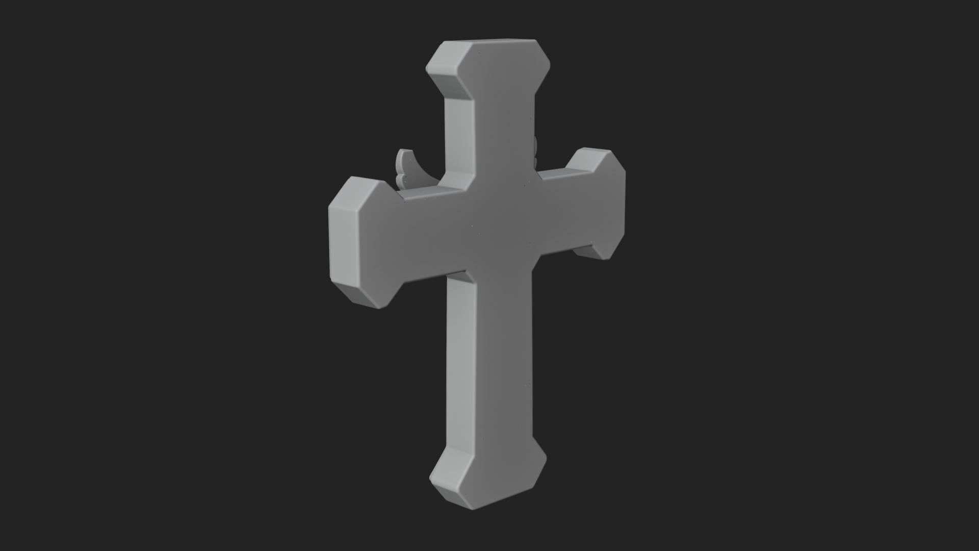 Carved Relief Wall Cross Design 482 3D Print Model 3D Model