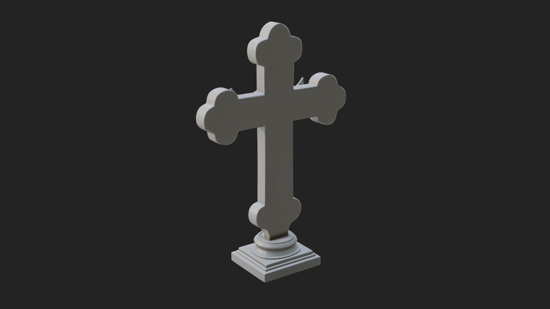 Carved Relief Wall Cross Design 483 3D Print Model 3D Model