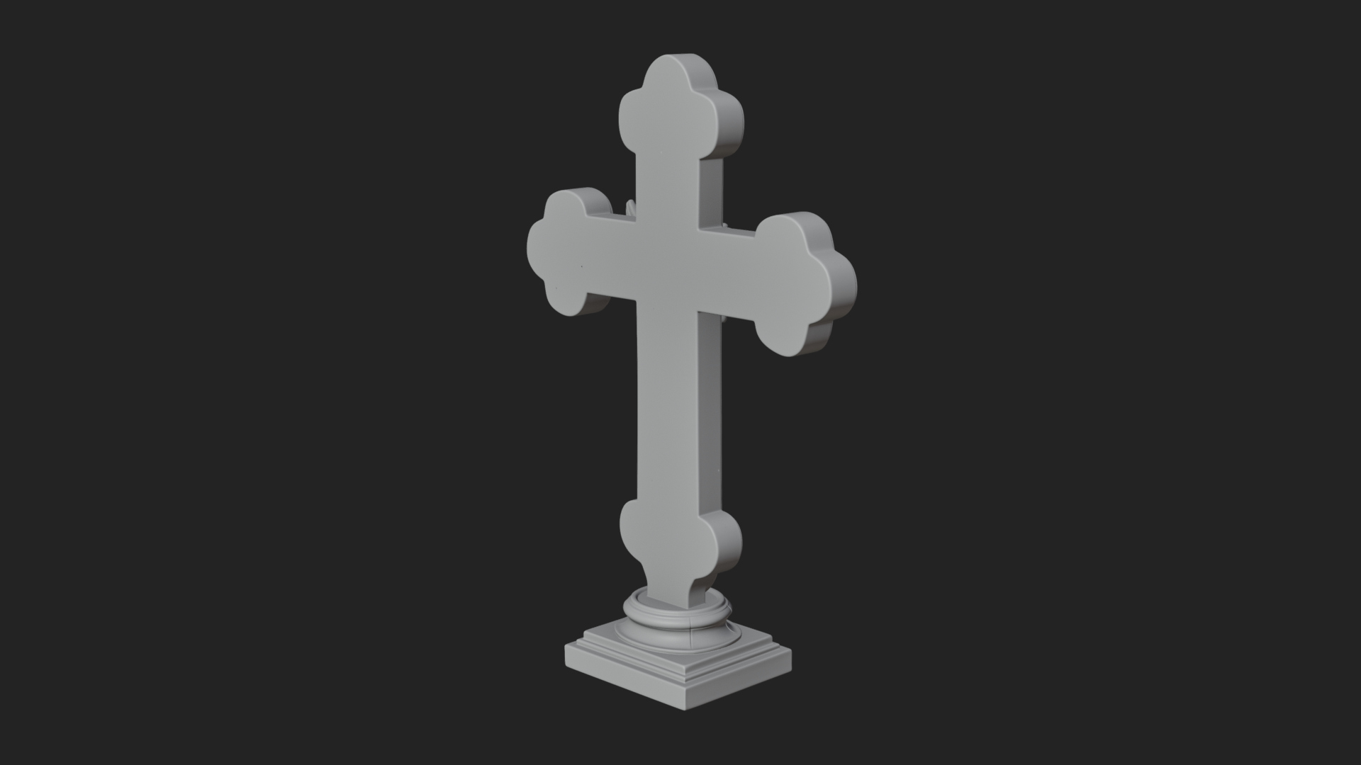 Carved Relief Wall Cross Design 483 3D Print Model 3D Model