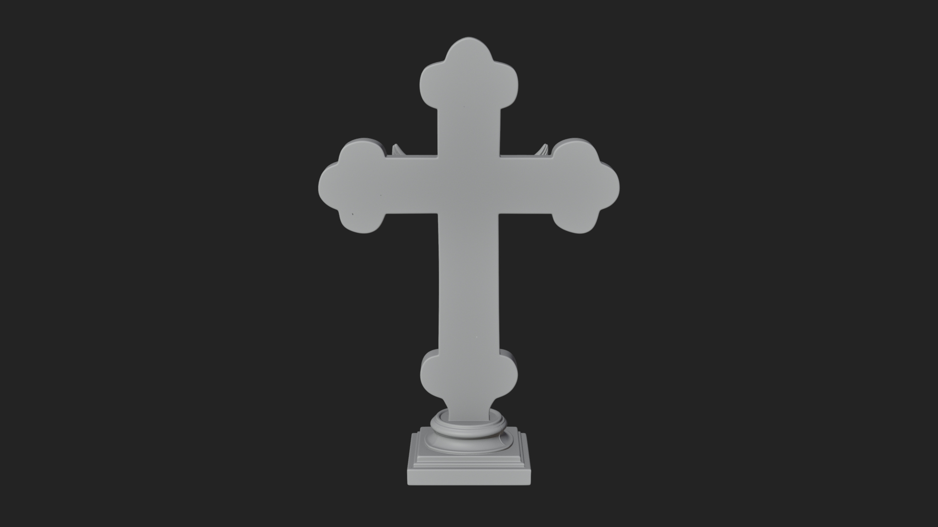Carved Relief Wall Cross Design 483 3D Print Model 3D Model
