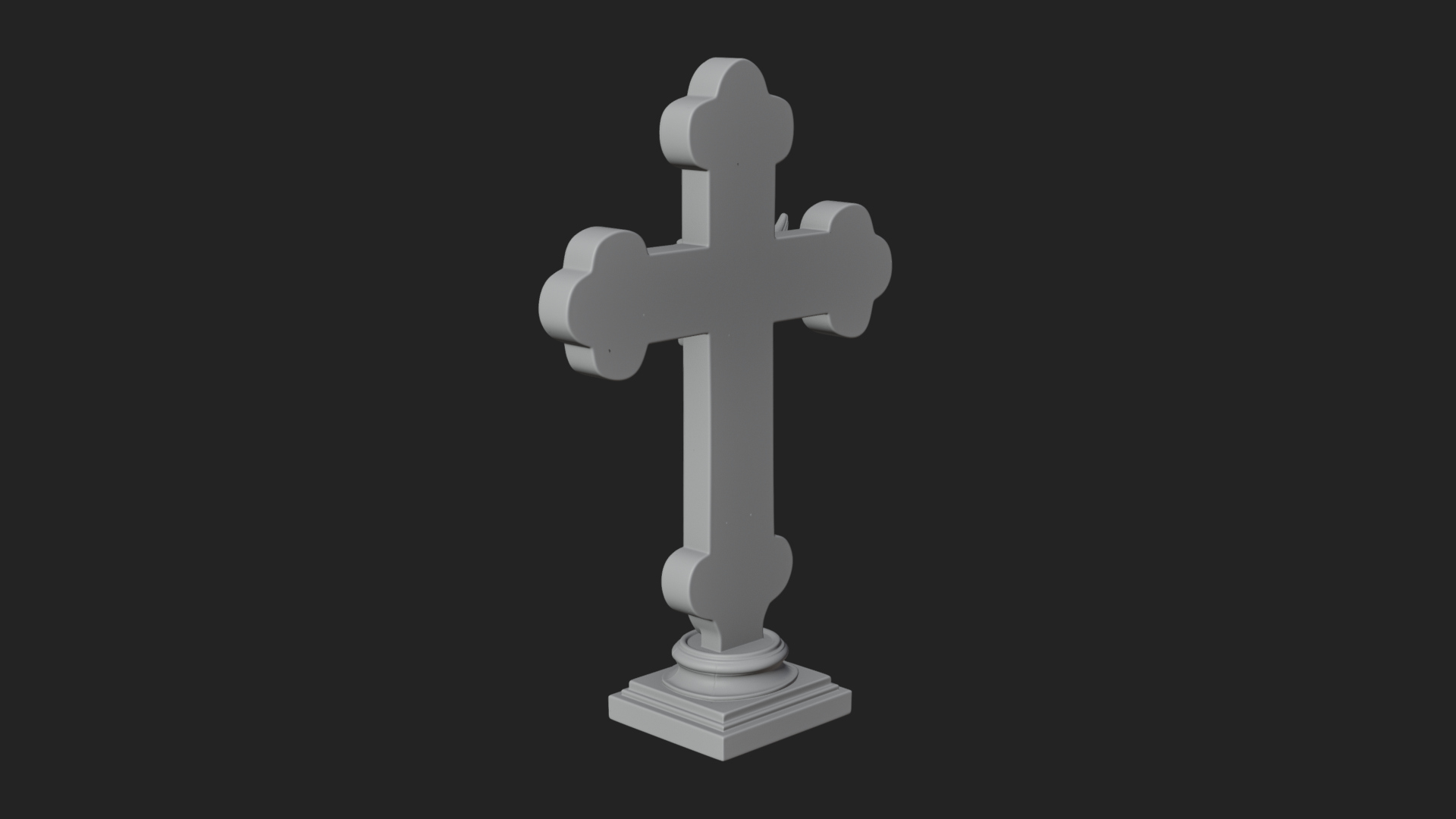 Carved Relief Wall Cross Design 483 3D Print Model 3D Model