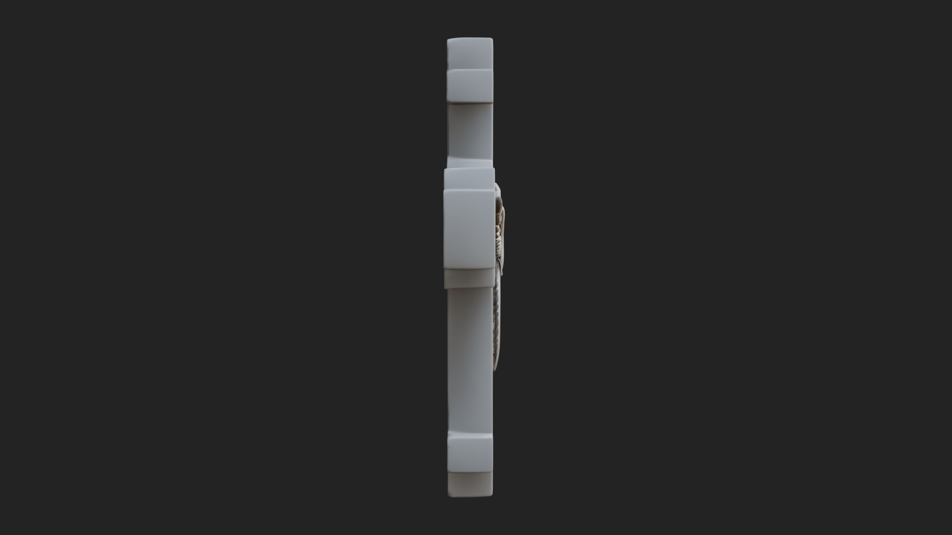 Carved Relief Wall Cross Design 484 3D Print Model 3D Model