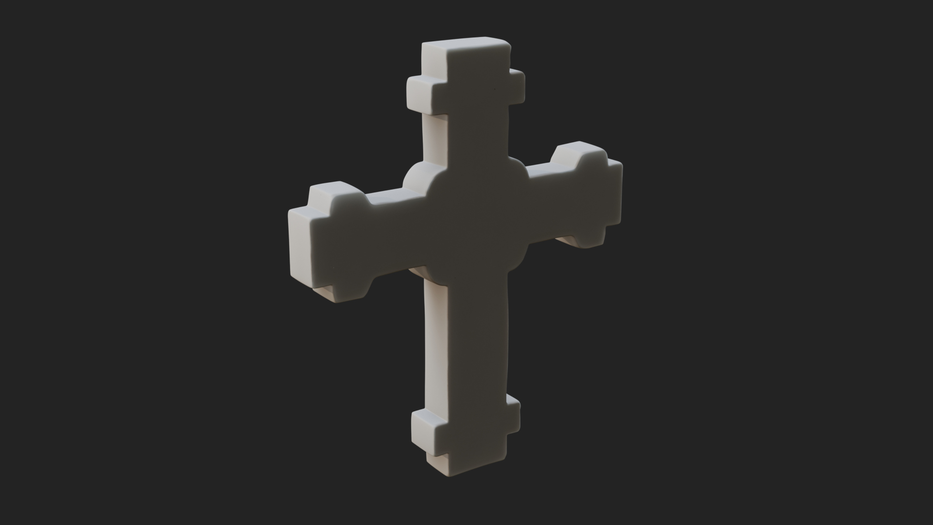 Carved Relief Wall Cross Design 484 3D Print Model 3D Model