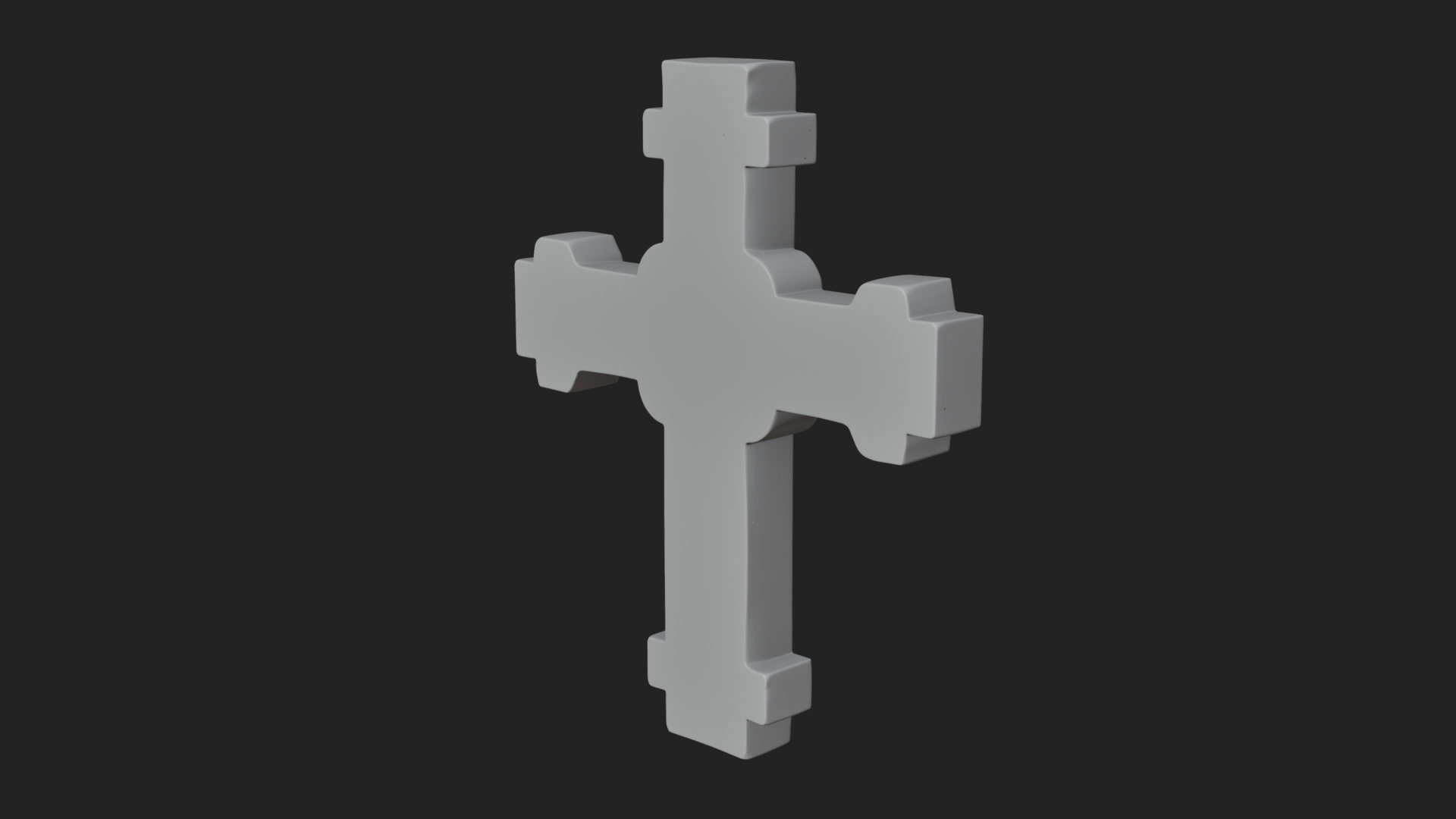 Carved Relief Wall Cross Design 484 3D Print Model 3D Model