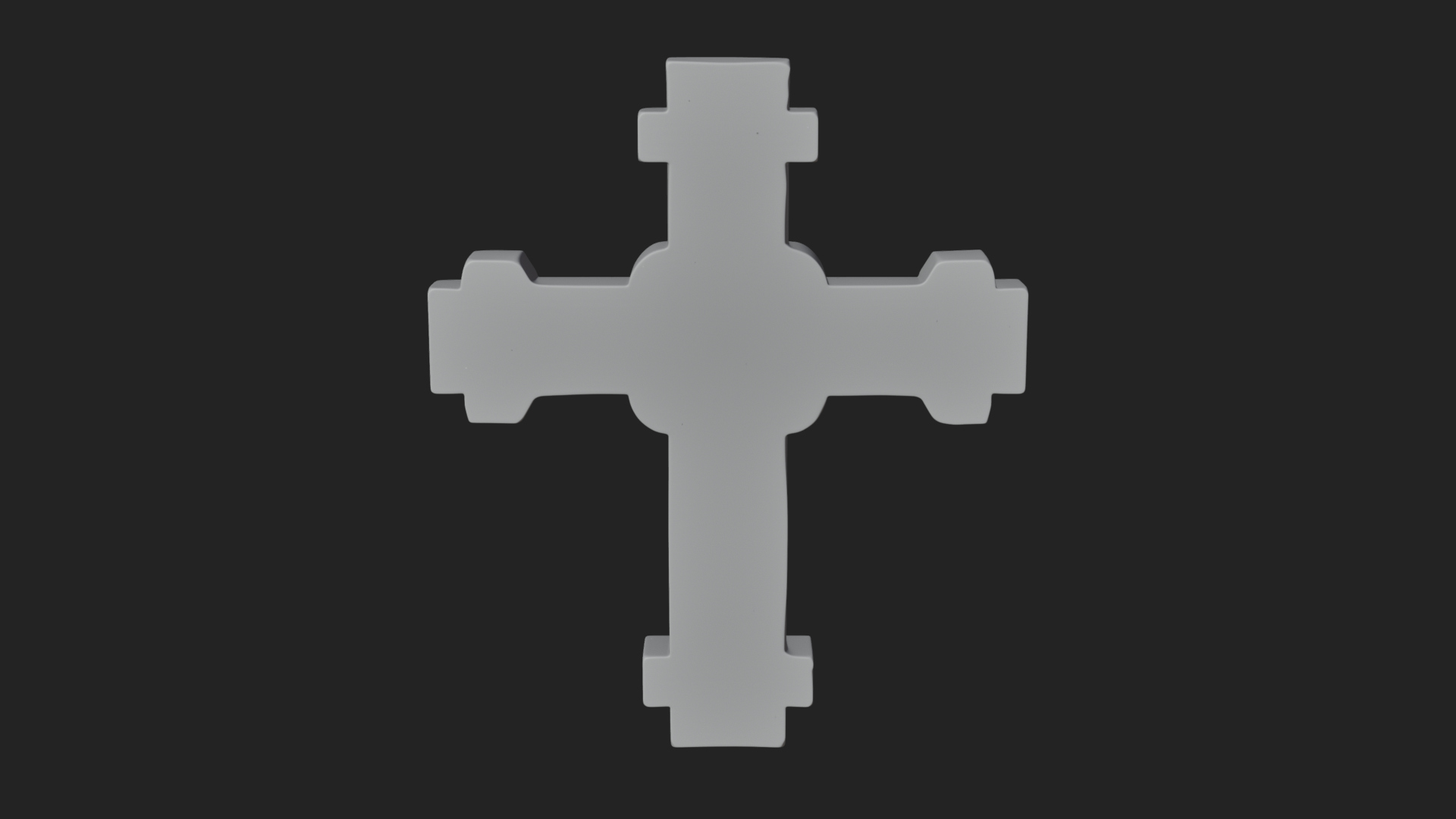Carved Relief Wall Cross Design 484 3D Print Model 3D Model