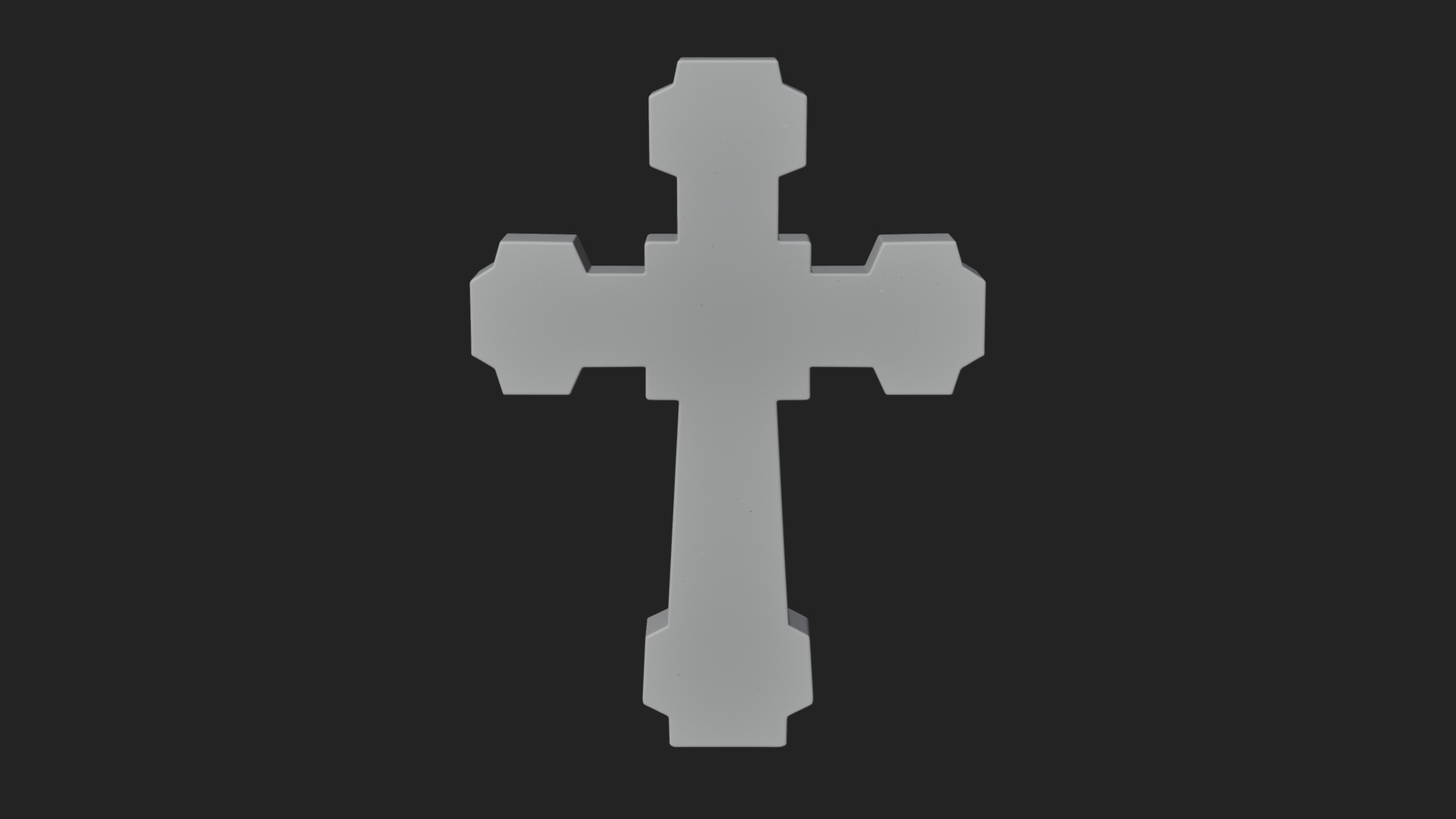 Carved Relief Wall Cross Design 485 3D Print Model 3D Model