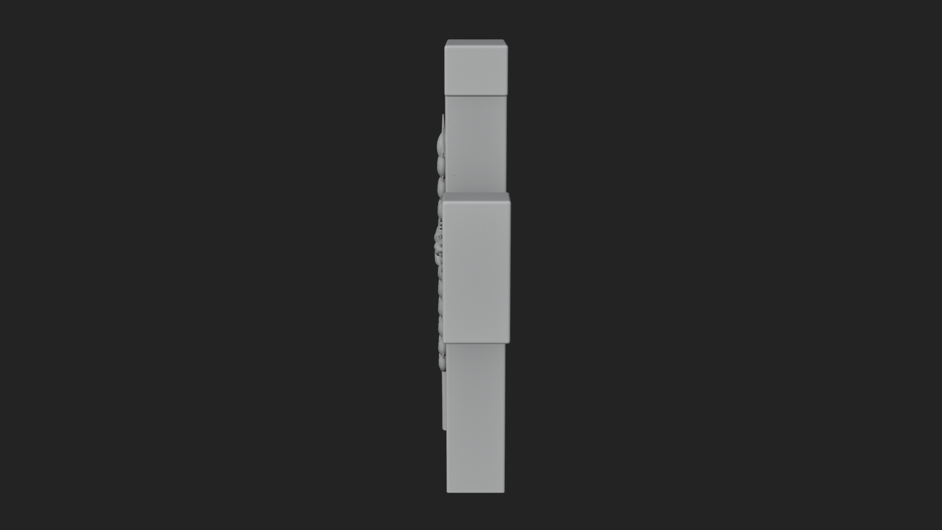 Carved Relief Wall Cross Design 486 3D Print Model 3D Model