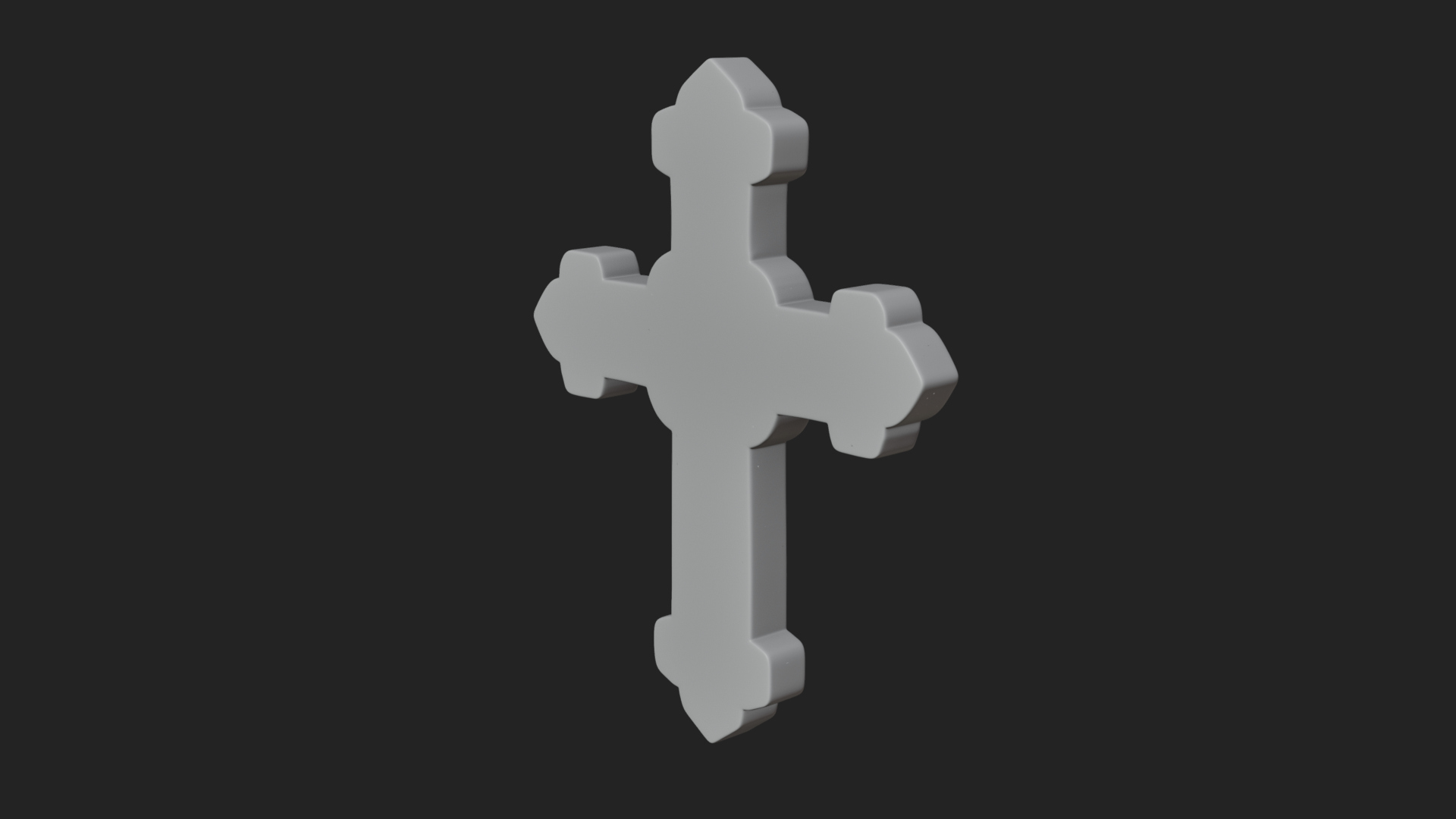 Carved Relief Wall Cross Design 489 3D Print Model 3D Model