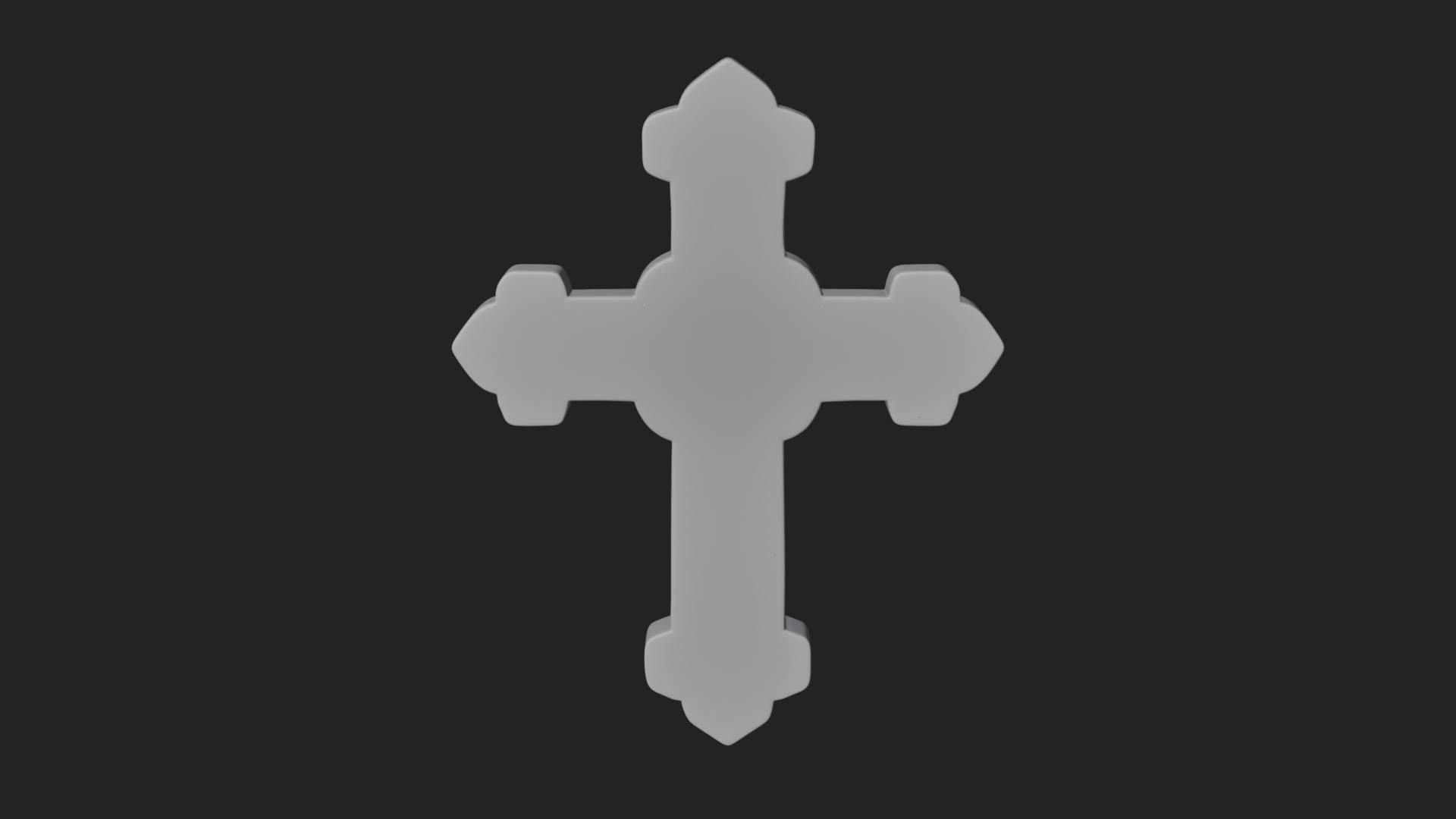 Carved Relief Wall Cross Design 489 3D Print Model 3D Model