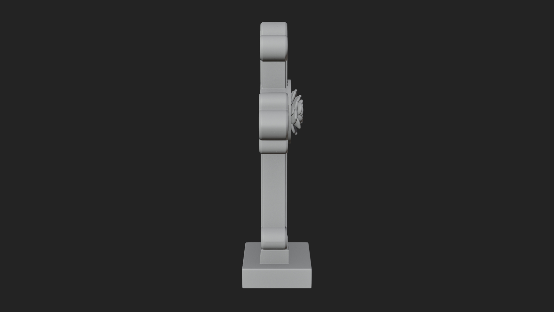 Carved Relief Wall Cross Design 490 3D Print Model 3D Model
