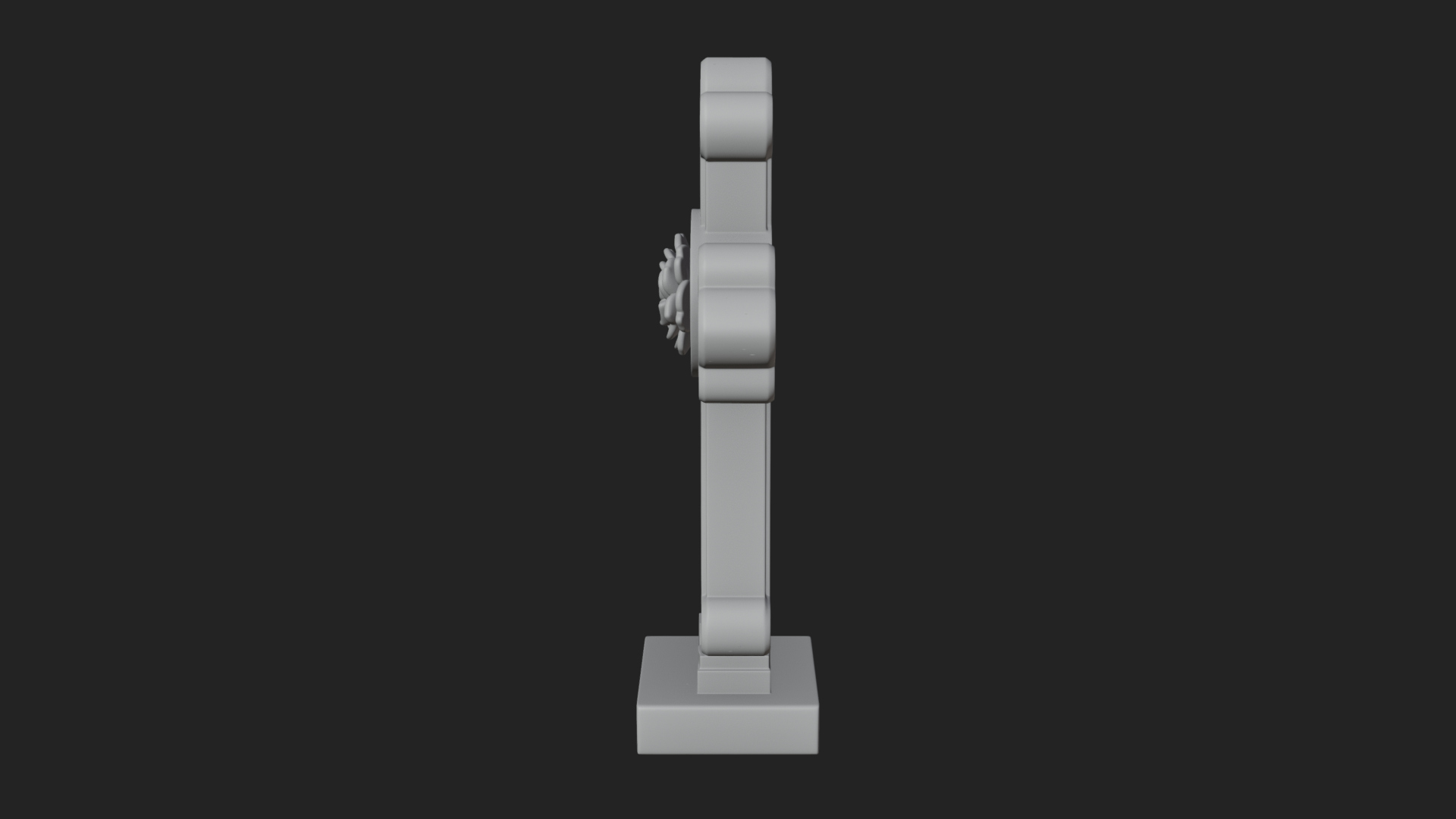 Carved Relief Wall Cross Design 490 3D Print Model 3D Model